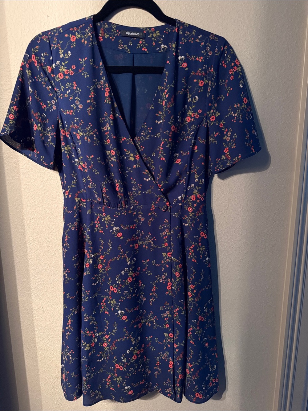Madewell Navy Blue Floral Mini Dress